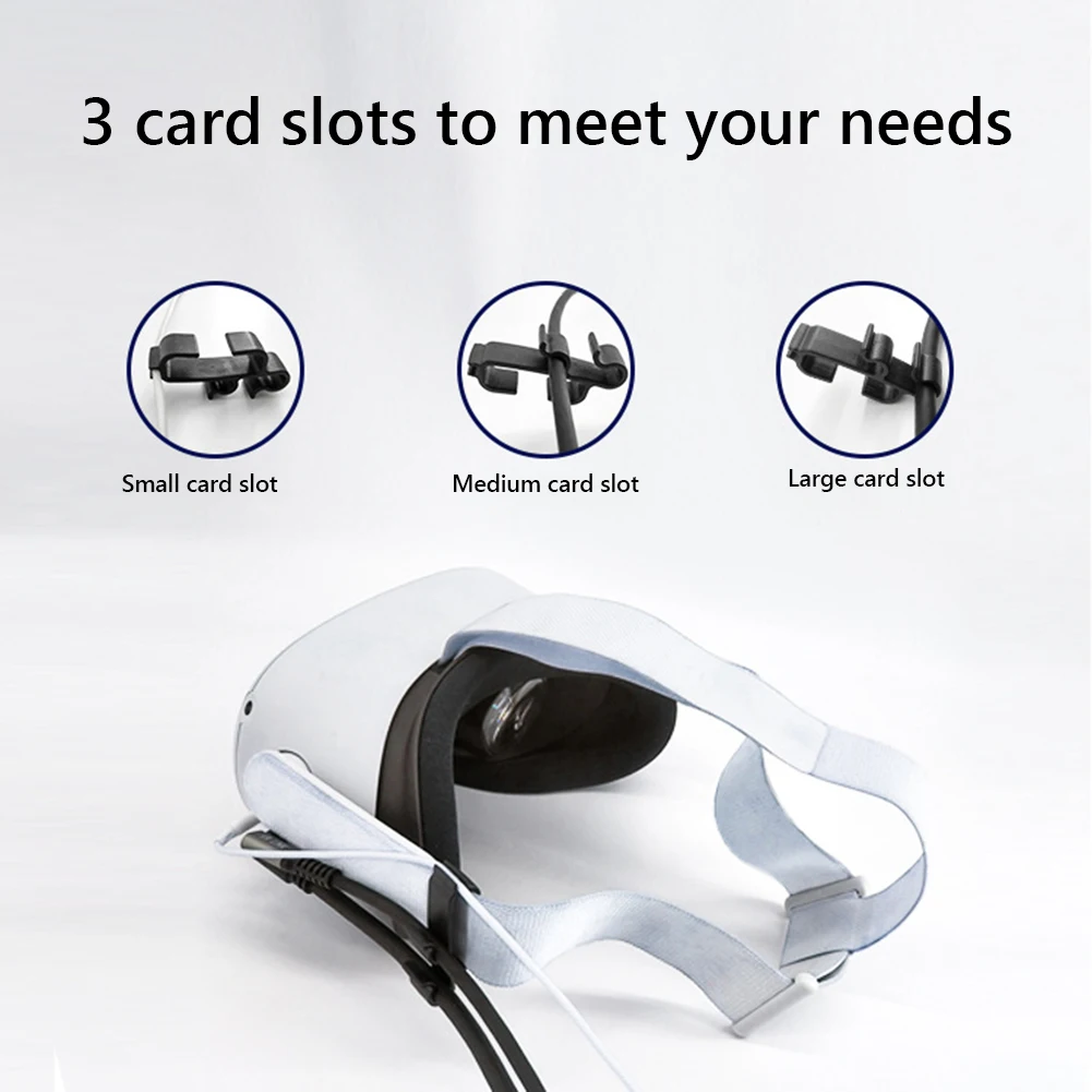 VR Data Cable Organizer Wire Winder Clips Buckle for Oculus Quest 2/Pico 3 Accessories Virtual Reality Headset Cord Fixer Clip
