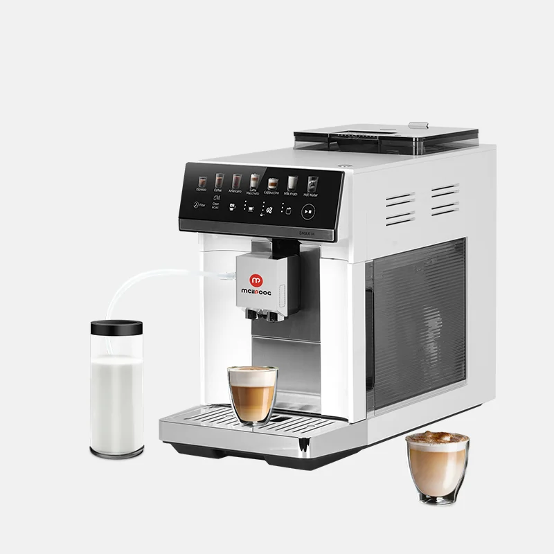 Mcilpoog M3 Automatic Espresso Coffee Machine ，Built-In Milk Frother & Tank, 7 Coffee Varieties, Touchscreen
