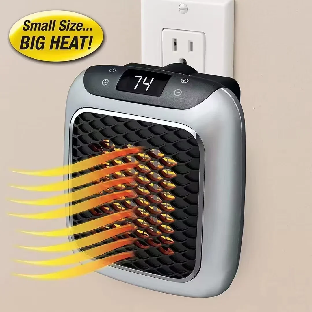 EU/US 800W Mini Heater for Home Small Bathroom Heating Fans Wall Mounted PTC Ceramic with Remote Control Household