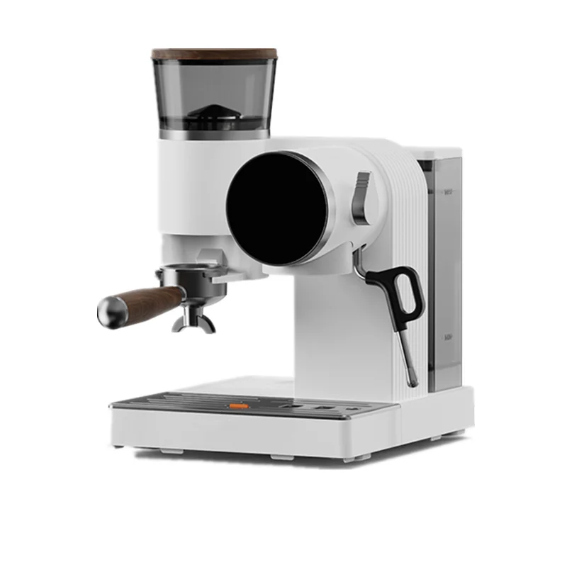 2-in-1 Coffee Machine with Grinder & Milk Frother - 15Bar Espresso Maker for Hot/Iced Coffee Grinding Degree Adjustment Office