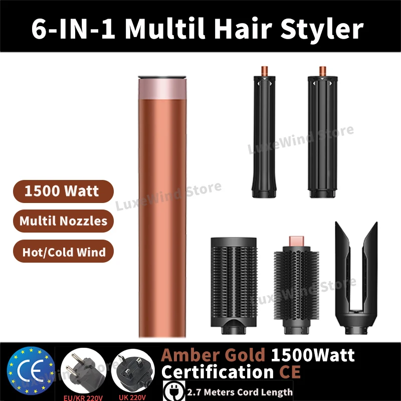 SenCiciMen X19 Multi Hair Styler Curling Iron Hair Hot Air Brush Curling Barrel With Comb Nozzles HairDryer for Voluminous Style
