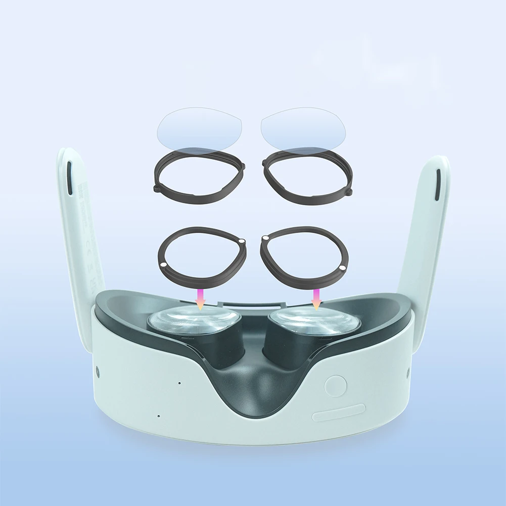 LensFor Meta Quest 3S VR Glasses Magnetic Lens Protector Frame Anti-Scratch Glasses Frame Anti-Blue Light Lenses