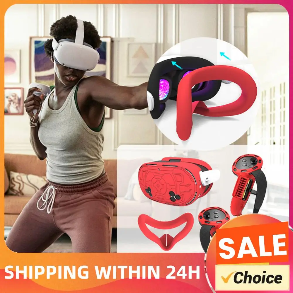 7Pcs VR Accessories Protective Cover Anti-Fall for Meta Quest 3S VR Accessories Shockproof Controller Grips Cover VR Shell Cover