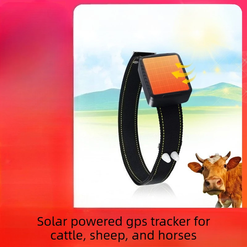 4G Solar GPS Livestock Tracker Remote Anti-Lost Tracking Device for Cattle Sheep Pasture Grazing Positioning Pet Products