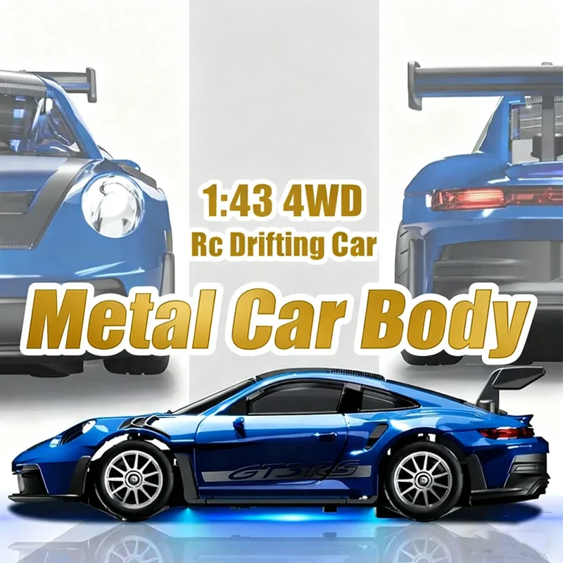 New D43 Rc Car 1/43 Full Scale With Gyroscope 4wd 2.4g Rc Cars High-Speed Drift Racing Car Alloy Model Gifts Birthday Toys