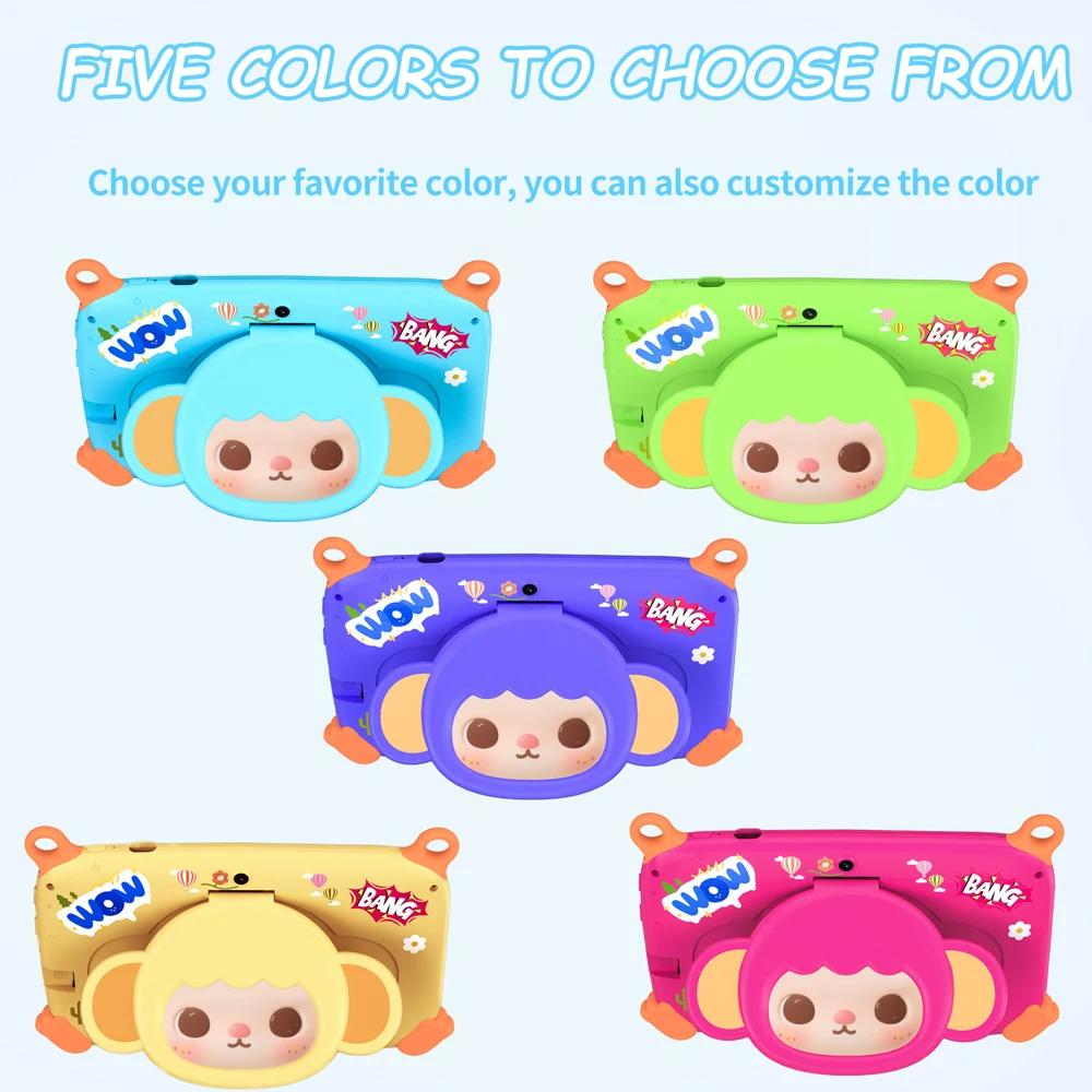 BDF 7 Inch Kids Tablet 64GB Android 13 WiFi Bluetooth Educational Software Installed Suitable for ages 3-5