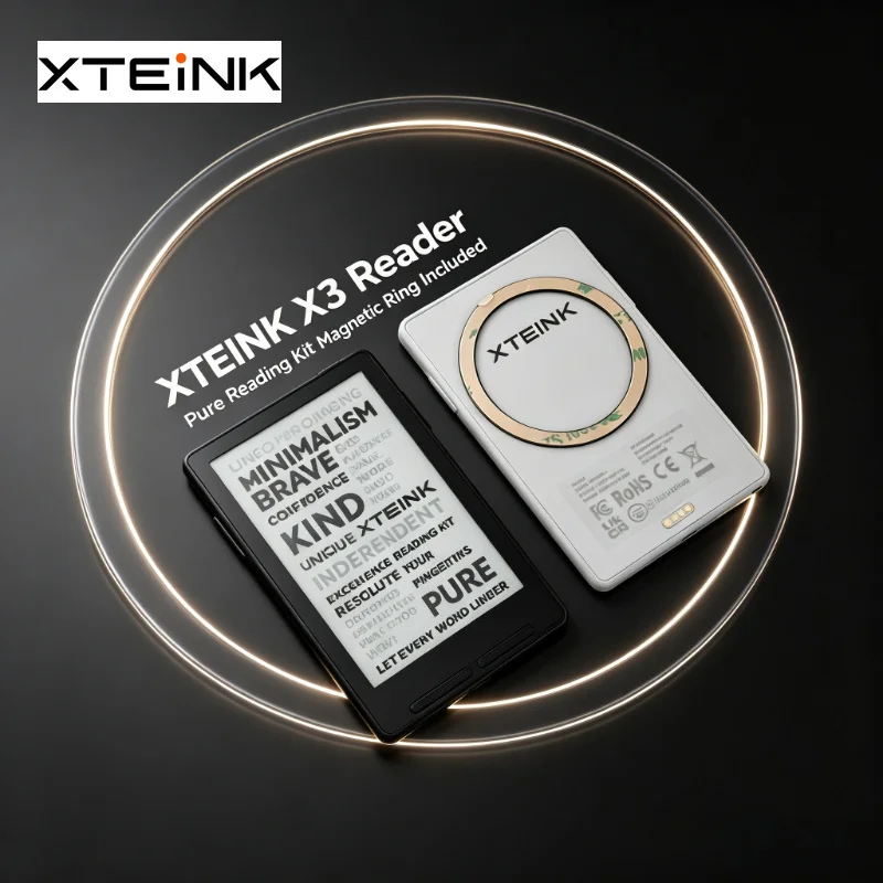 XTEINK X3 International Version E-ink Reader with 6pcs Magnetic Ring Support CrossPoint Firmware No Region Lock X3 E-book Reader