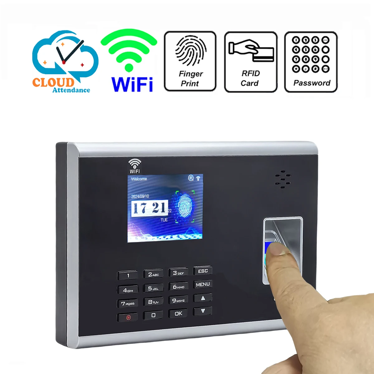 Online Free Cloud Based WiFi Fingerprint Time and Attendance System Employee Workforce Time Clock Management Solution