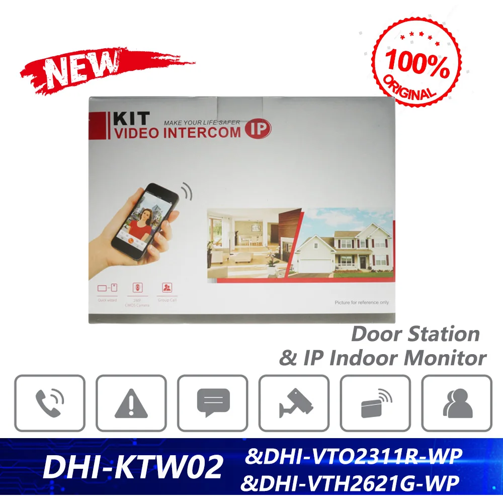 Dahua Original DHI-KTW02 Wi-Fi Villa Door Station& IP Indoor Monitor Two–way Video Call With Indoor Monitors