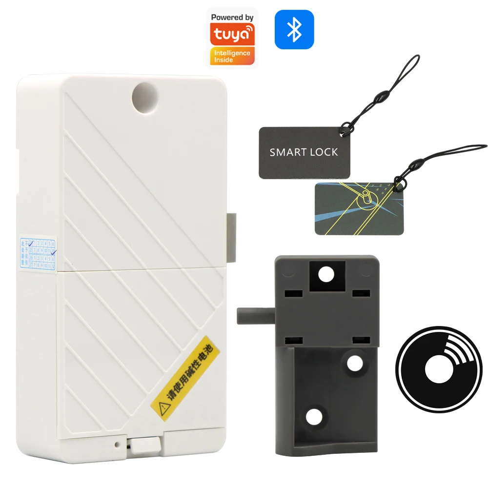 Support Tuya App Smart Invisible Electric Biometric Lock - Keyless App-Controlled Smart Door Lock for Drawers Cabinets Lockers