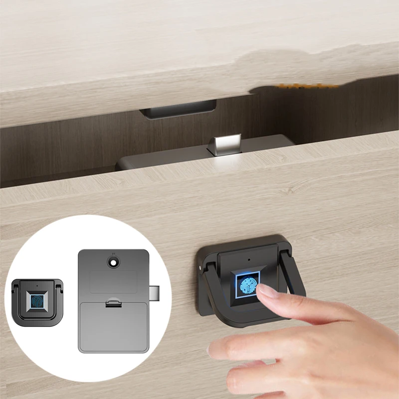 Electric Fingerprint Cabinet Drawer Lock For Home Office Door 20 Users